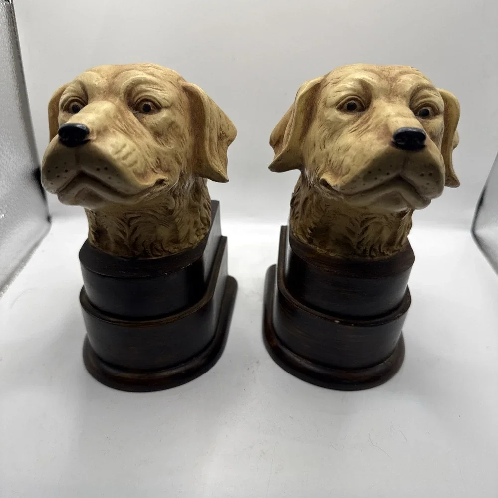 Vintage Bookends C2C Design‎ Golden Retriever Shelf Bookcase